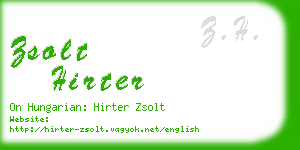 zsolt hirter business card